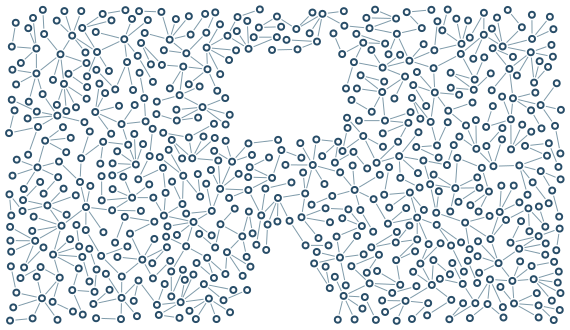 Same GeoJSON outline and hole. Border visibility, colour and width affect rendering; containment always uses the supplied polygon.