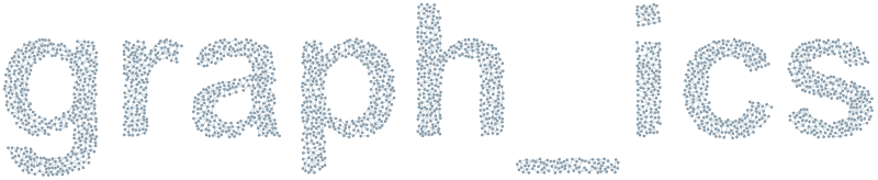 The graph itself forms the letters. No text fill is drawn; counters remain empty.
